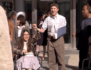 George Michael and Shirley protesting against BS
