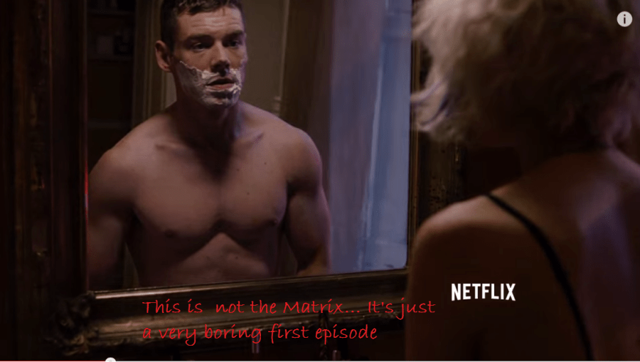 Shirtless hot dude scene